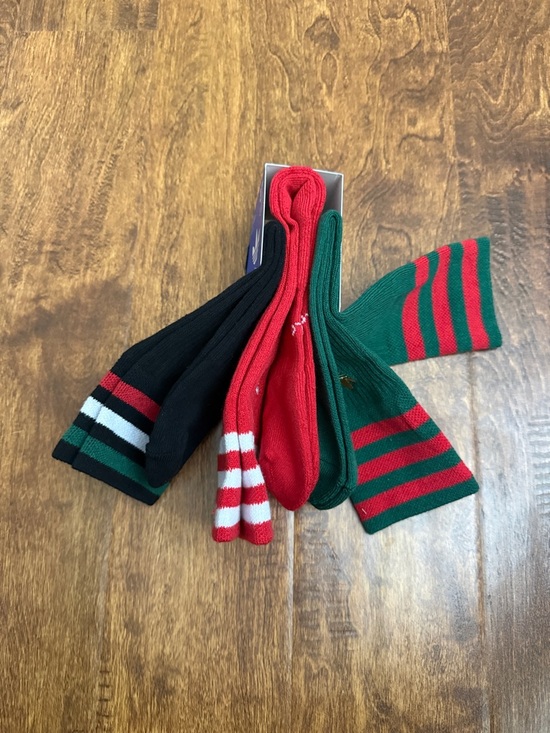 adidas Black Crew Socks with Red, White & Green Stripes - Picture 5 of 14